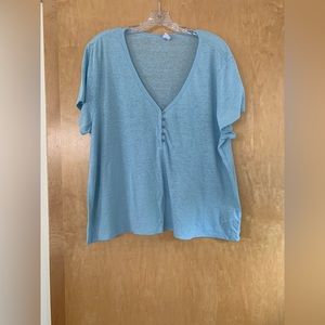 Old Navy Linen Henley